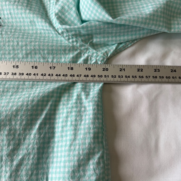 Ralph Lauren Boys Gingham Plaid Button Up Shirt Long Sleeve Peppermint XL(18-20) - Picture 8 of 15